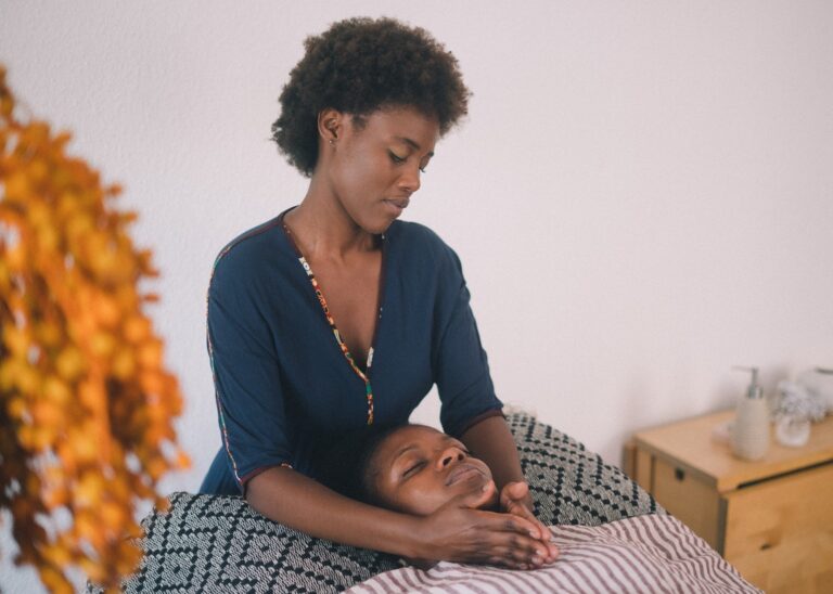 Woman Afro Massage